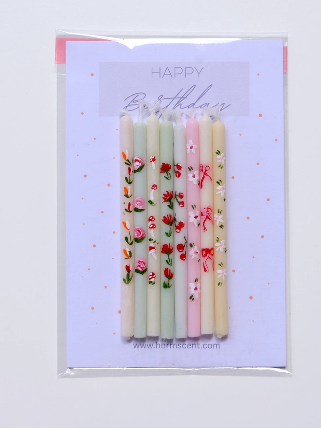 hand painted candles