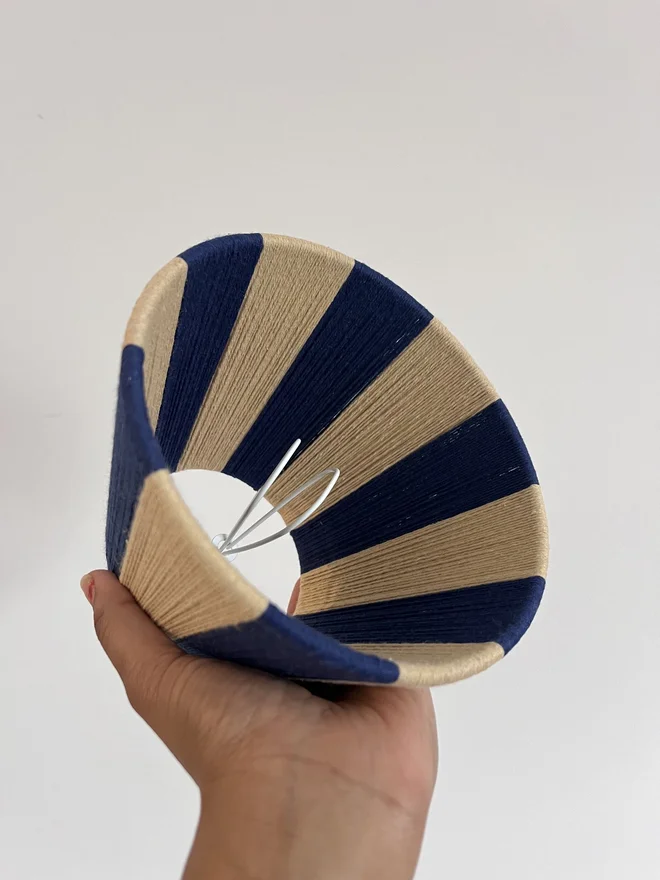 Midnight Coffee The Dark Blue Stripe String Lampshade