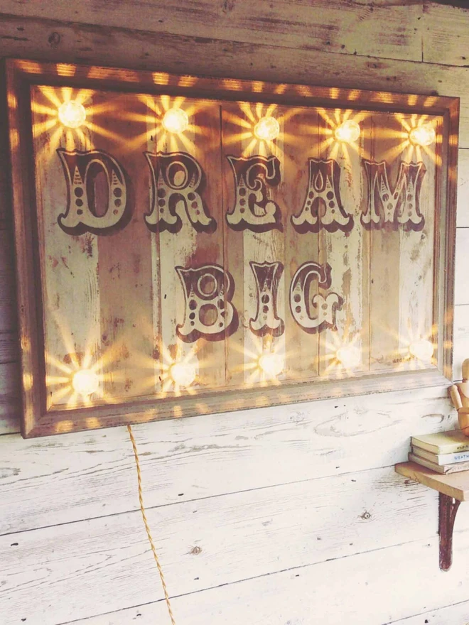 dream big circus light sign
