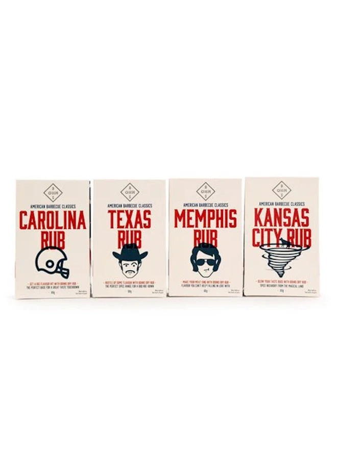 Bohns American Classic BBQ Rubs (Pack Of 4) 
