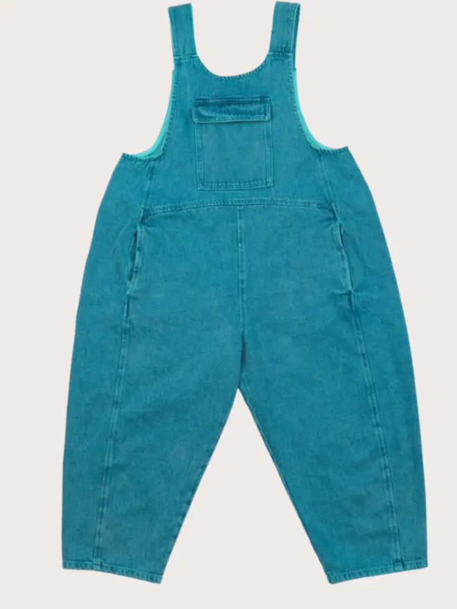 oversized kids denim dungarees