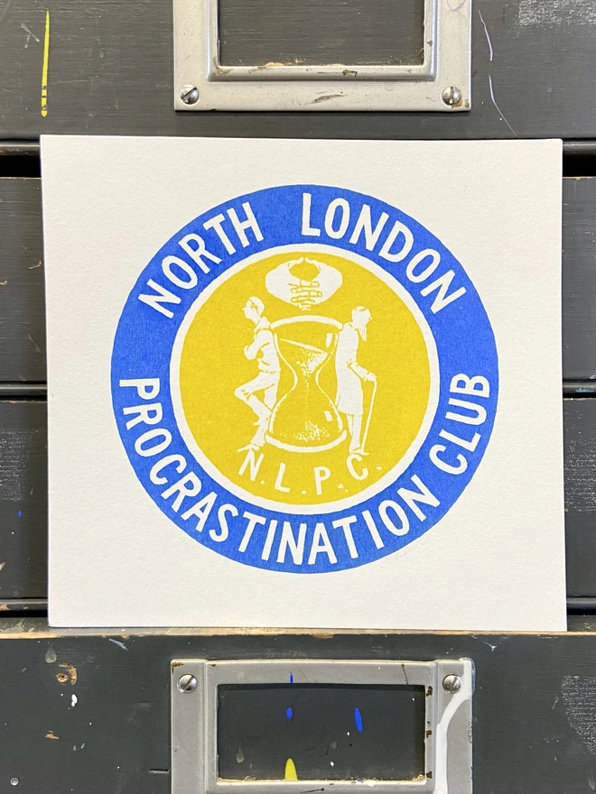north london procrastination club screenprint