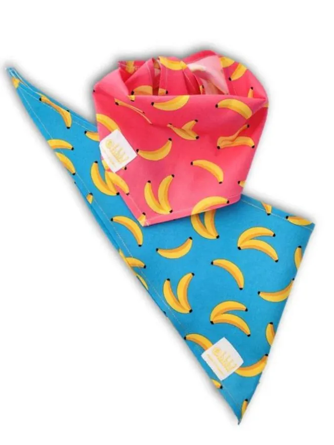 Pop Banana Cotton Dog Bandana 