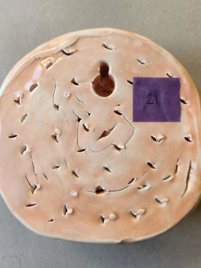 blush pink handmade ceramic rose