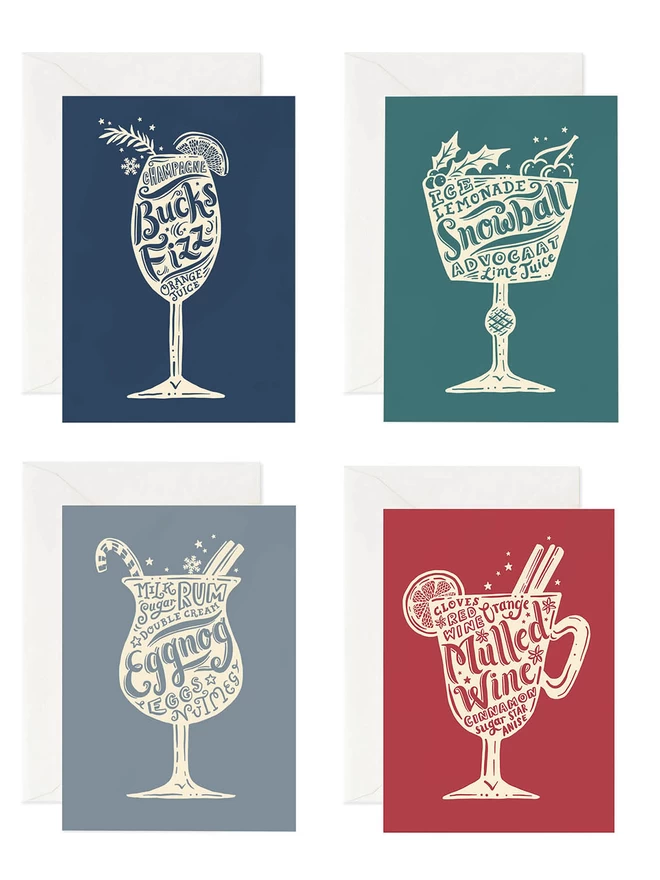 cocktail xmas cards