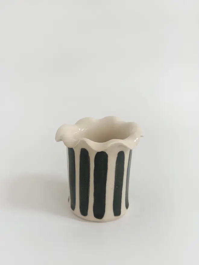 black stripe ceramic matchstick holders