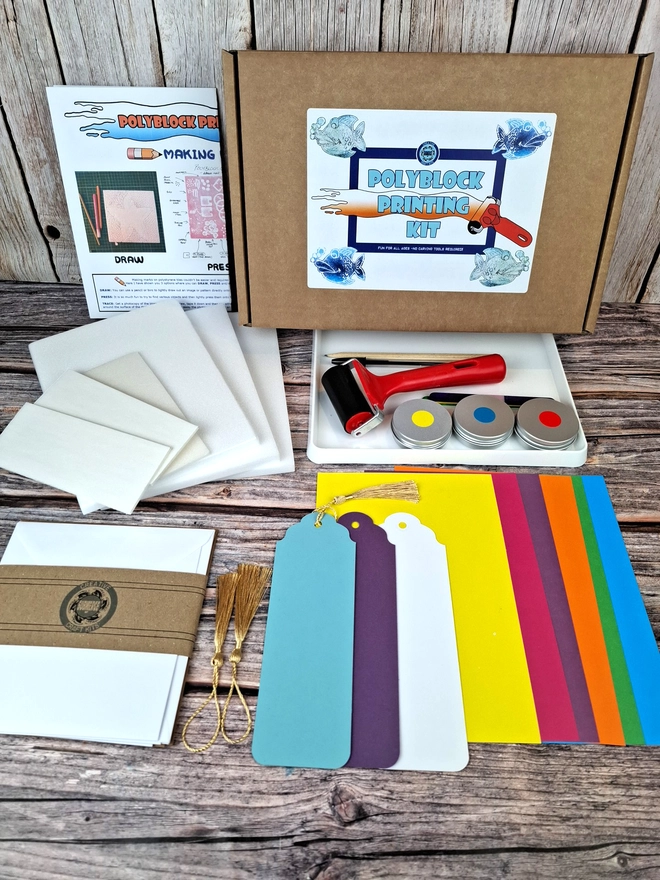 Poly block printing kit full contents unpacked