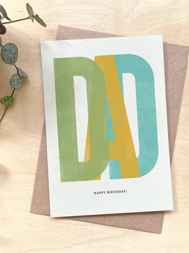 Letterpress Style Happy Birthday Day Coffee Cup Card