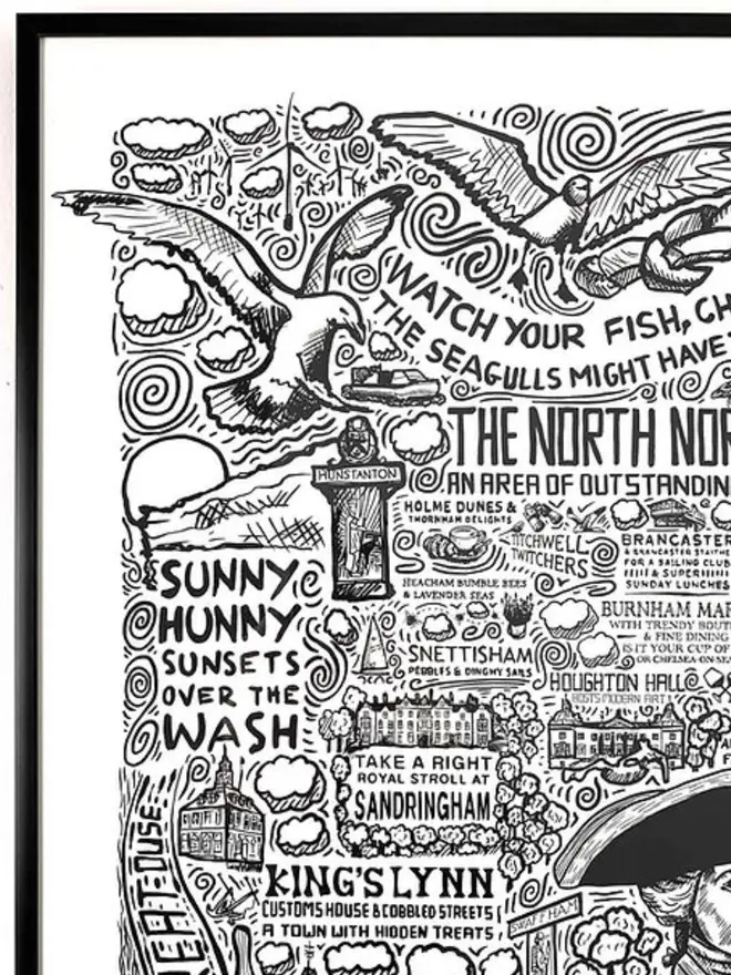 Norfolk Poster Wall Art Top Left