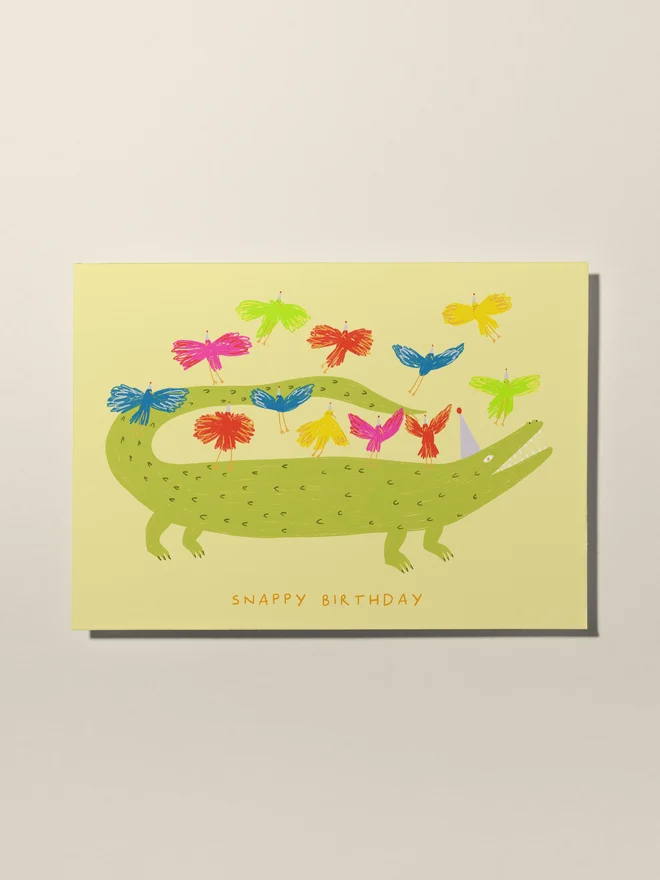 'Snappy Birthday' Crocodile Card 