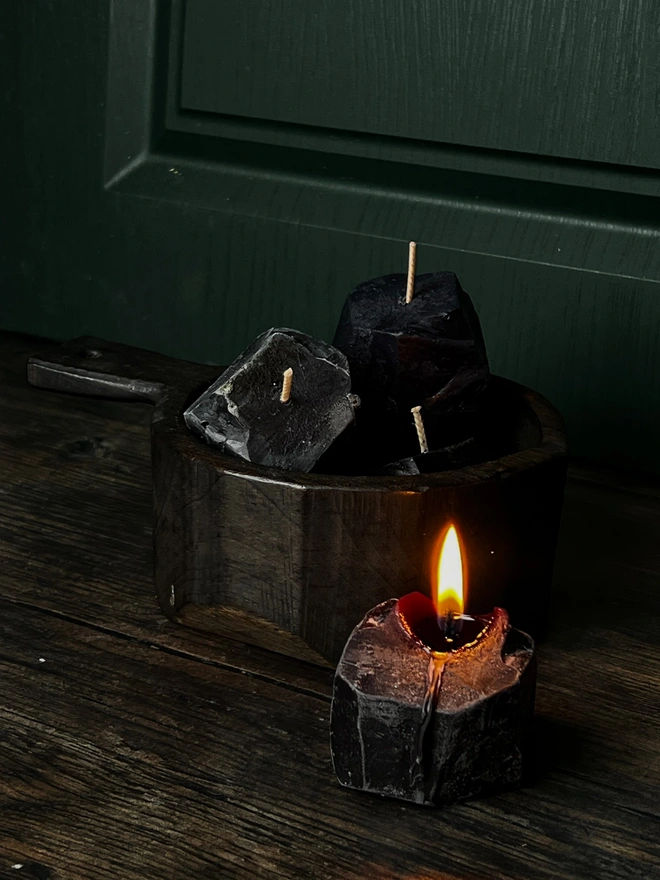 The Christmas Coal Candle