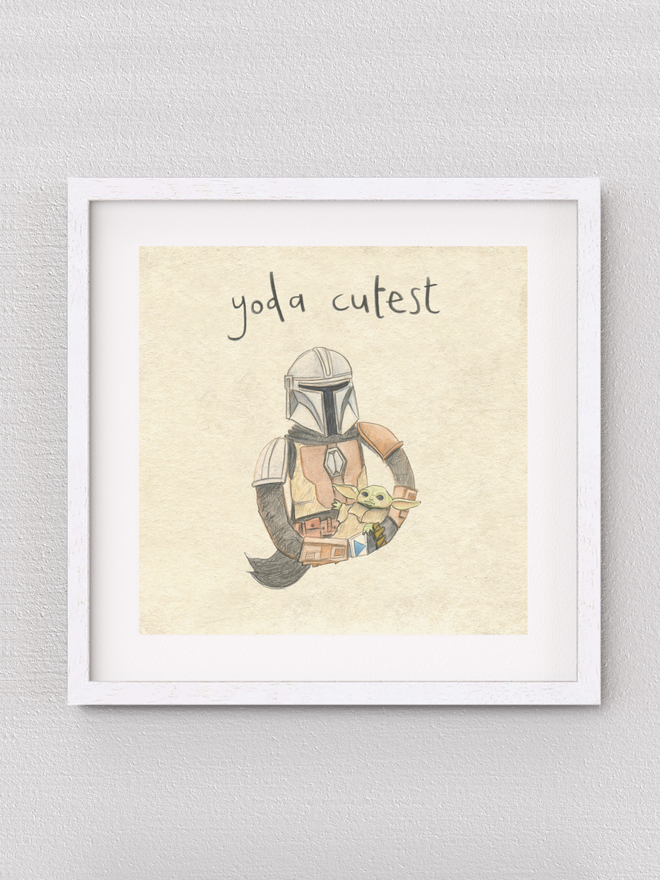 'Yoda Cutest' Star Wars Print