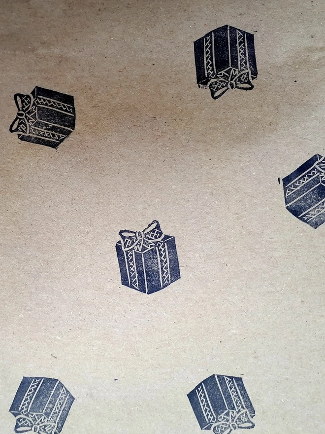 Wrapped Present Ink Stamps