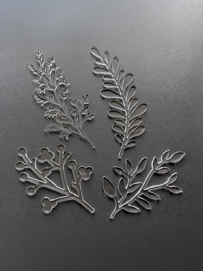 Bread art stencils - botanical