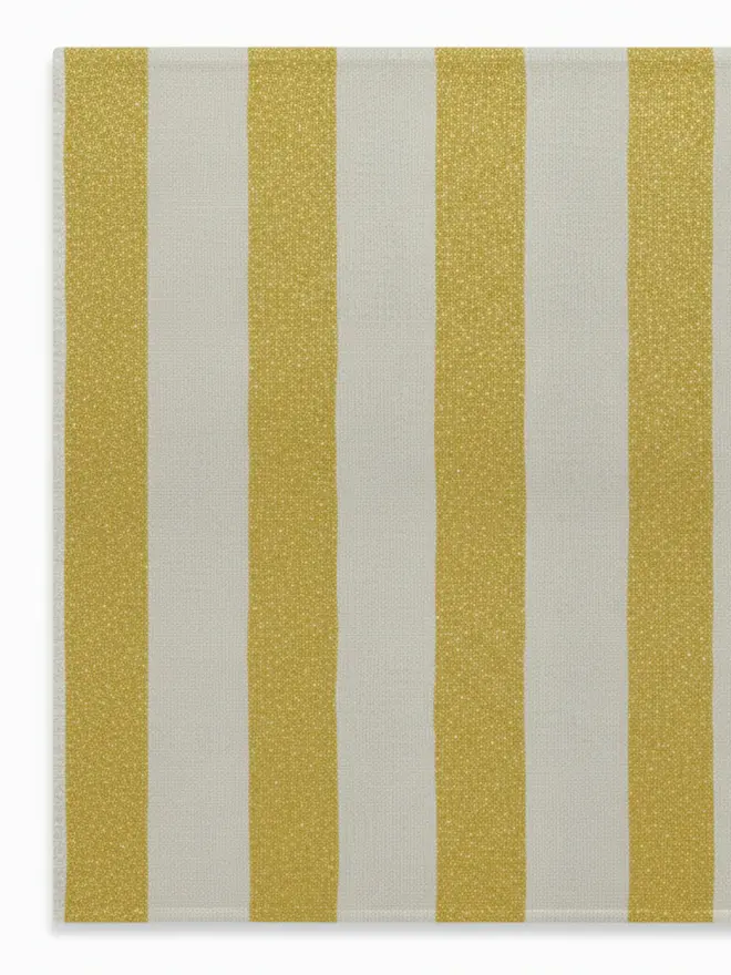 Hand-Painted Stripe print sustainable Linen Table Runner