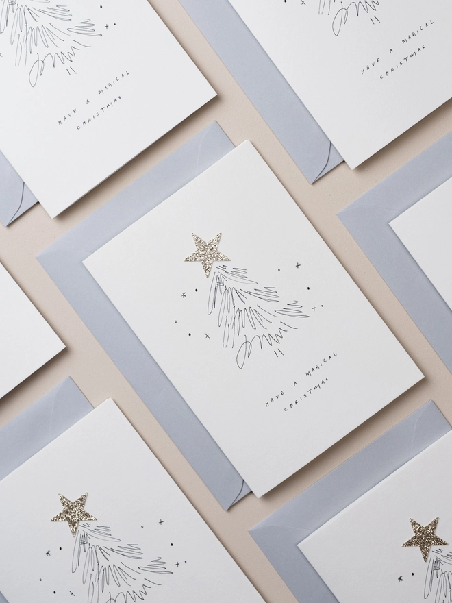 Have A Magical Christmas Handfinished Tree Greeting Card