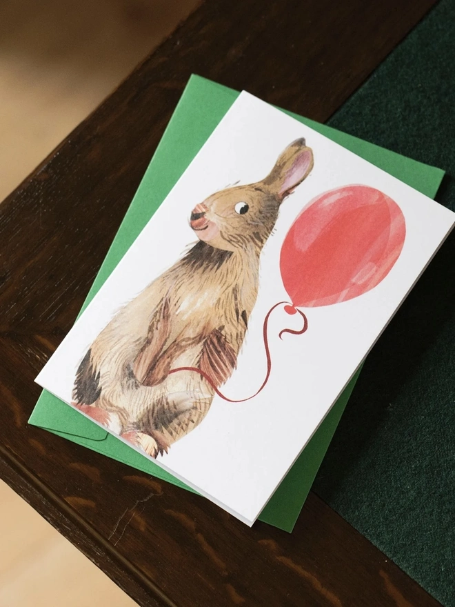 Personalised Birthday Bunny Greetings Card