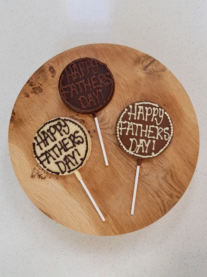 Happy Father's Day Chocolate lollie pop 