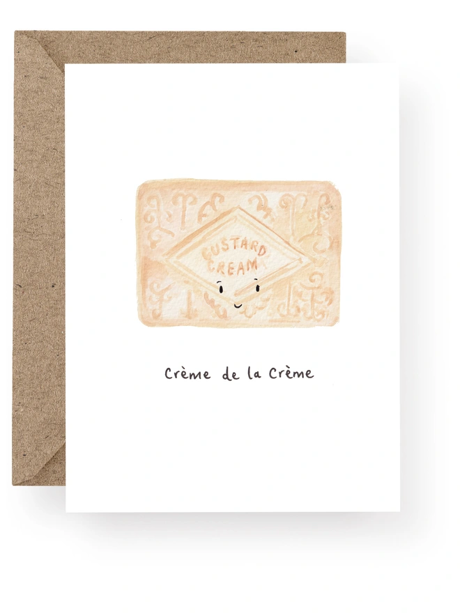 Custard Cream Greeting Card 