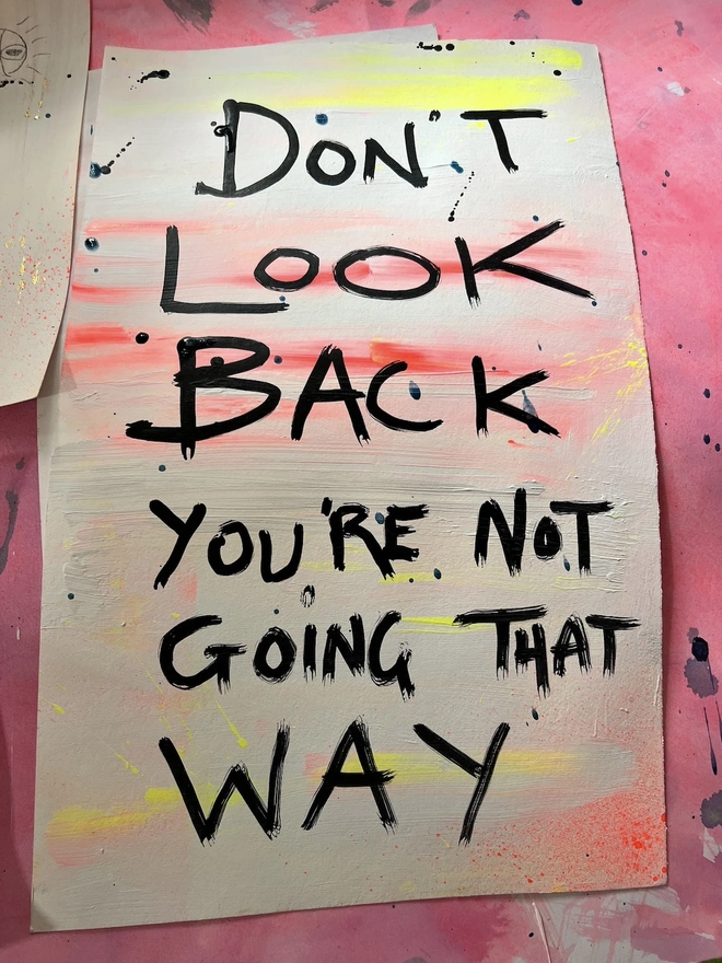 Don’t Look Back 1/1 Paper Art