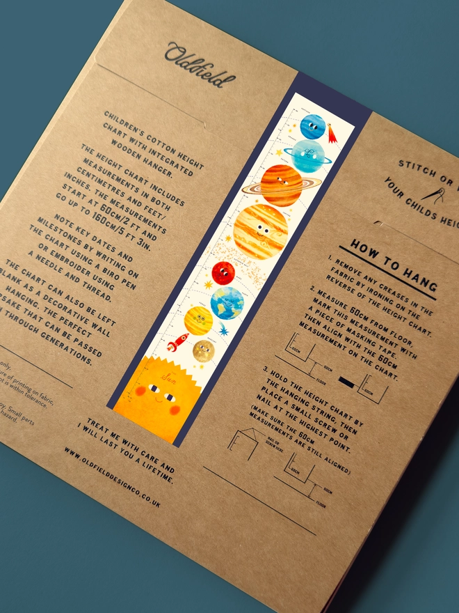 Solar System height Chart Packaging