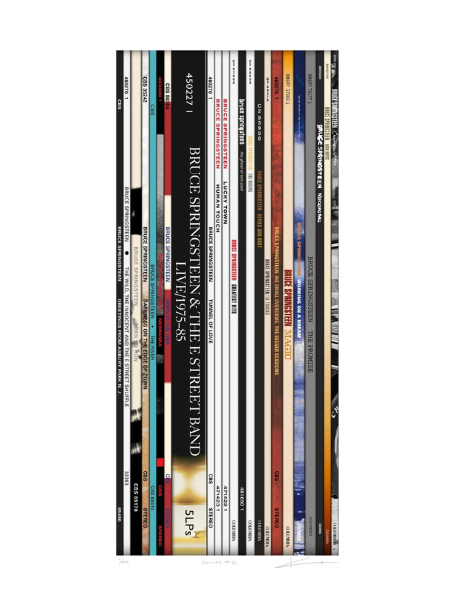 springsteen vinyl spines artwork