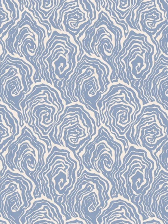 Oysters In Blue Foam Wallpaper