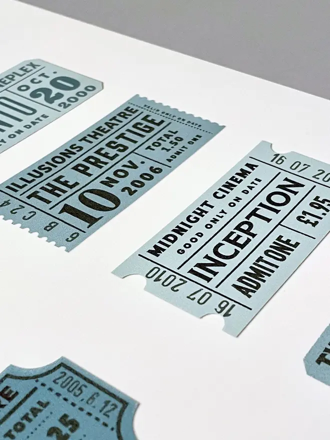 christopher nolan vintage retro cinema ticket print