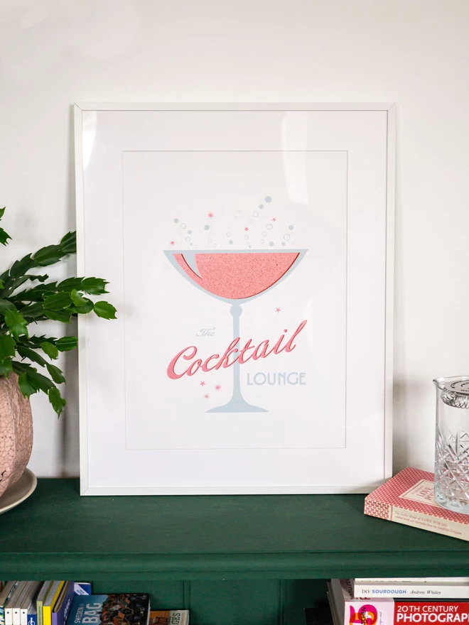 The Cocktail Lounge living room art print