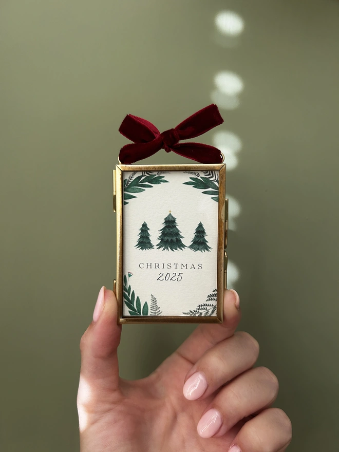 2025 Mini Frame Christmas Tree Decoration