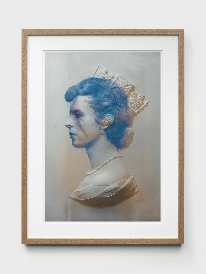 David Bowie Turquoise - Natural Frame