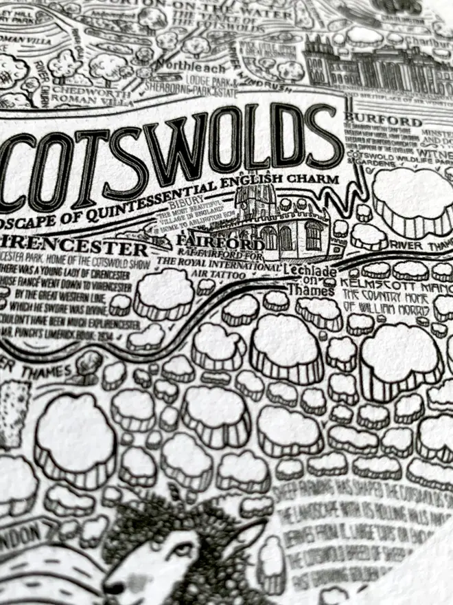 Cotswolds greetings card