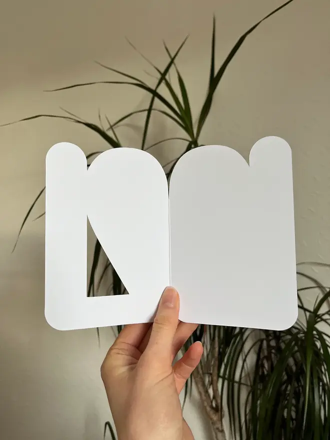 floral 21st birthday card. card shaped like number 21 open to show blank inside.