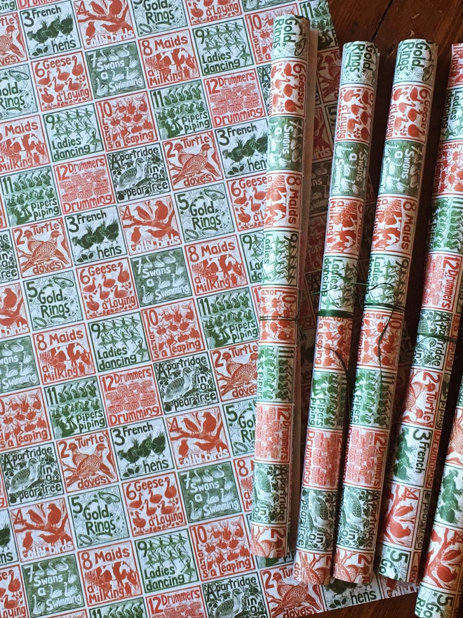 12 dyas of Christmas wrapping paper bundles