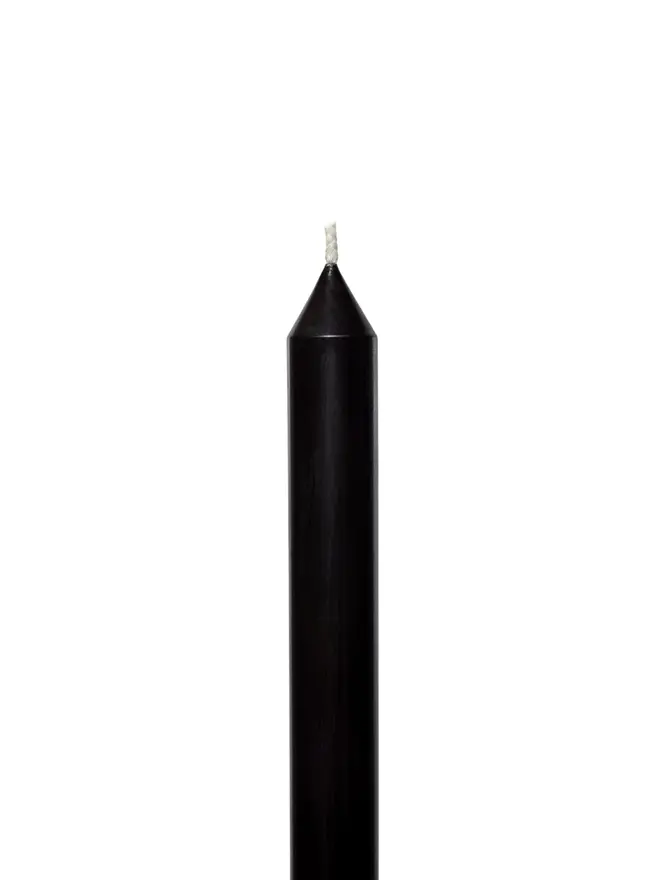 black taper candle pair