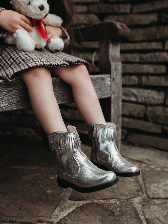 Pip and Henry Metallic Western Boot