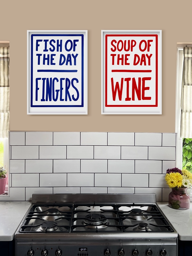 Soup of the day wine print