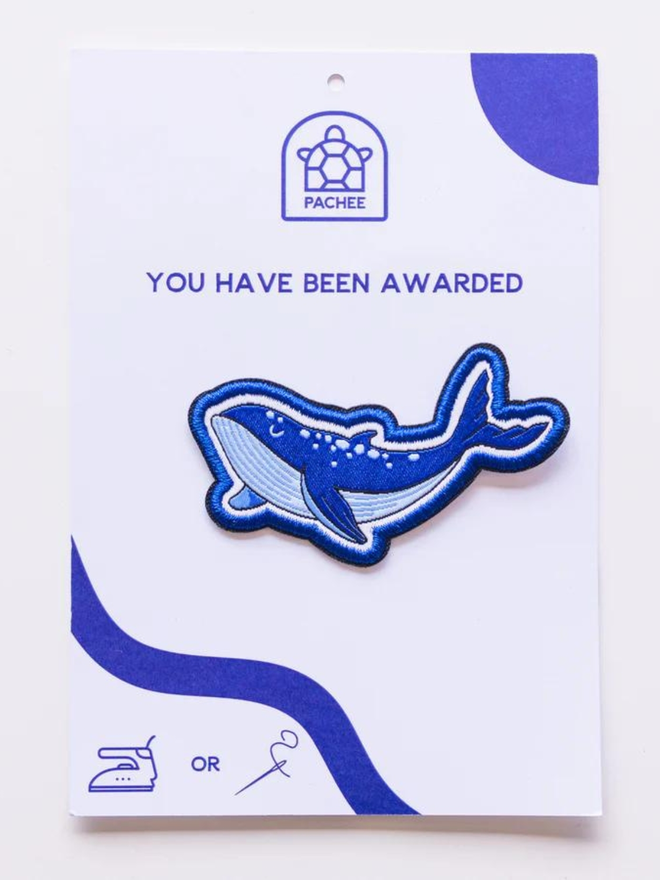 Blue Whale Recycled Patch