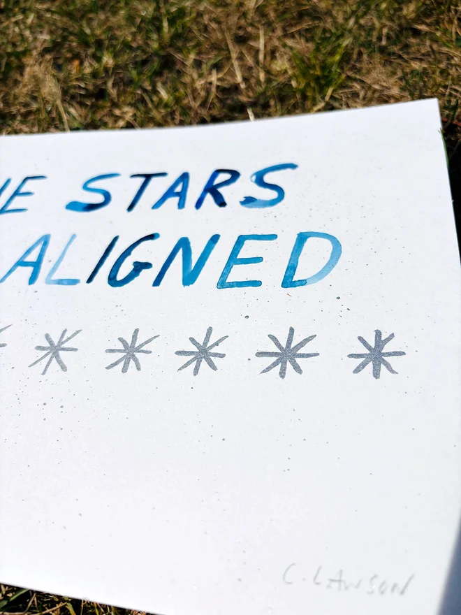The Stars Have Aligned original artwork in watercolour and ink