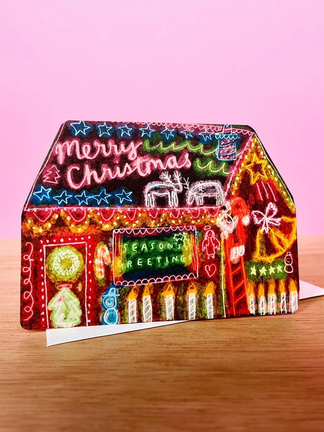 Christmas Decorations House Dream Home Card