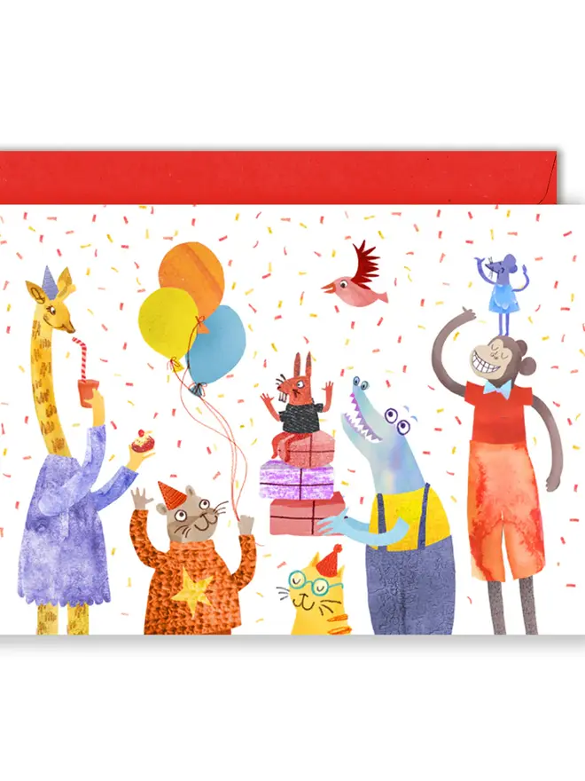 party animals illustrated card