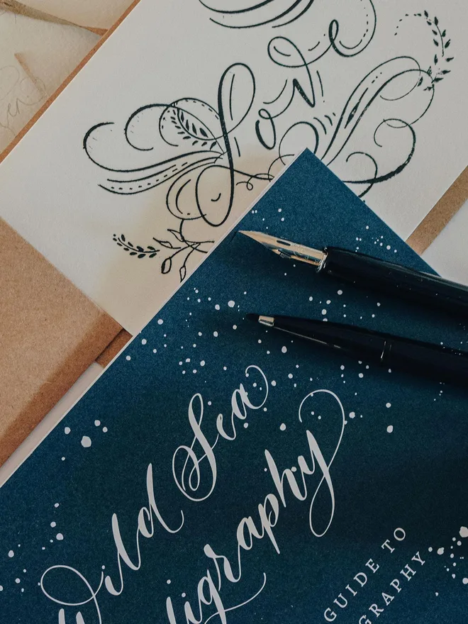 Brush Pen and Modern Calligraphy Pen