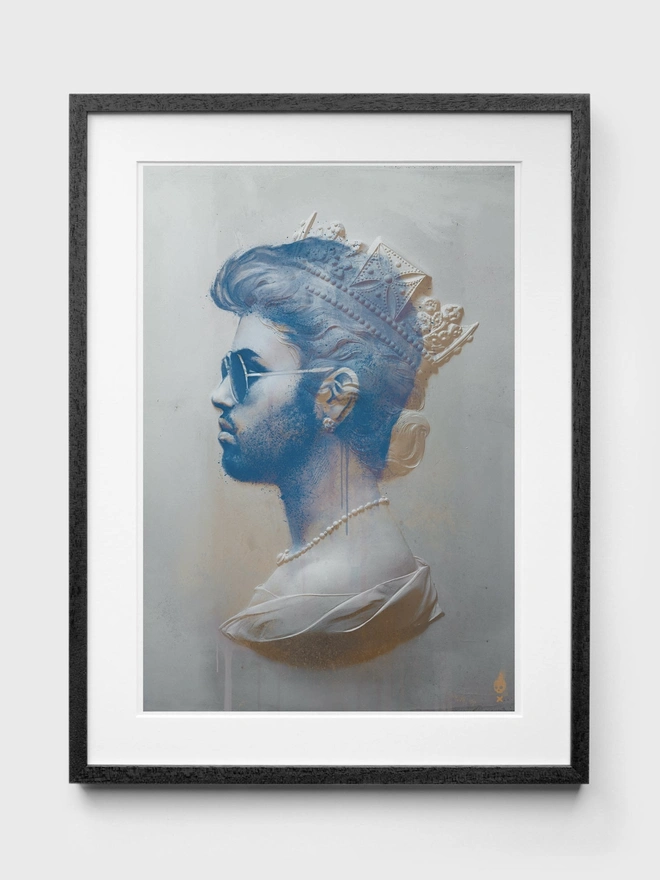 George Michael Turquoise - Black Frame