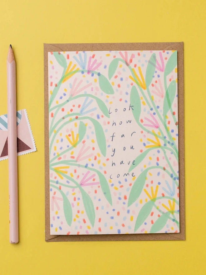 'Look How Far You Have Come' Encouragement Greeting Card