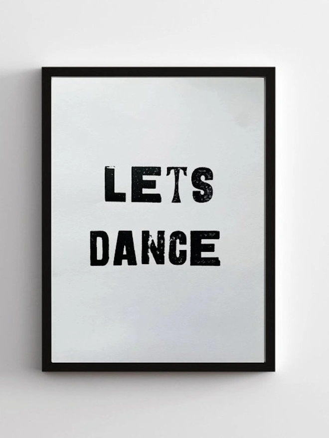 'Lets Dance' Original Letterpress Print Limited Edition