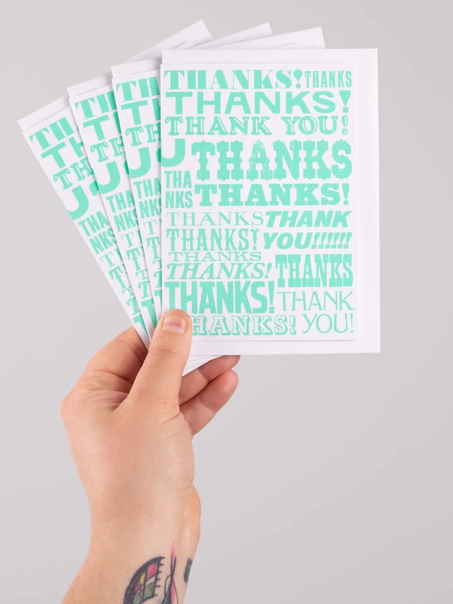 Thank You Greetings Card Multi pack
