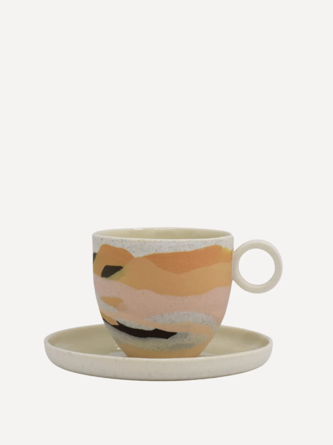 Desert Dreamlands Espresso Cup. A cup from the Desert Dreamlands collection, showing typical decoration.
