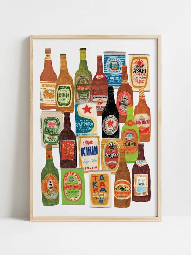 Asian Beers Print