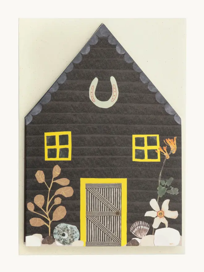 fisherman hut concertina card