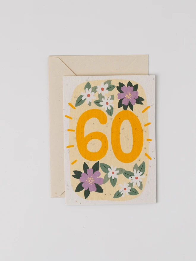 Plantable 60th Birthday Card